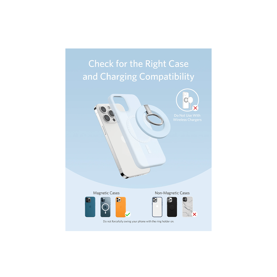 Anker MagGo 610 Magnetic Phone Grip - Misty Blue in Qatar Anker MagGo 610 Magnetic Phone Grip - Misty Blue in Qatar